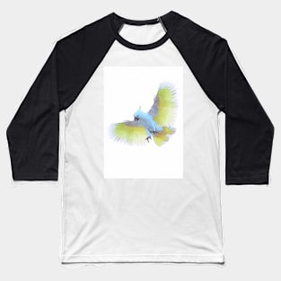 Cockatoo In Flight Artwork Baseball T-Shirt